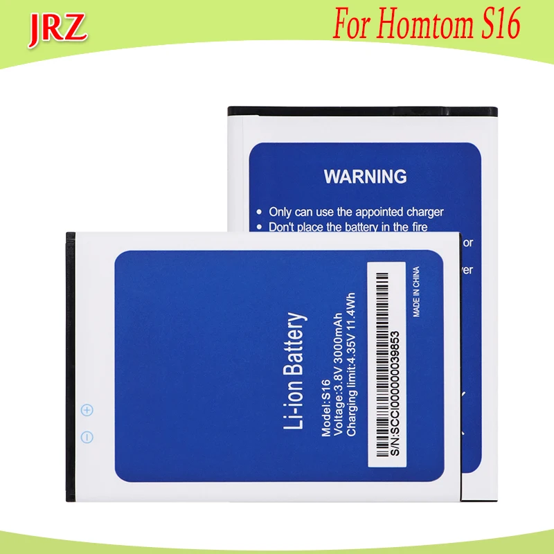 JRZ для Homtom S16 аккумулятор 3 8 в 3000 мАч смартфона MTK6580 сменные батареи