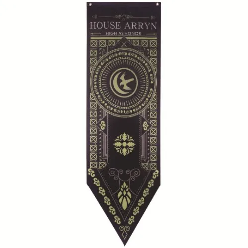 HQArryn 46x150 см атласная Игра престолов баннер для дома декоративные флаги Таргариен Старк Ланнистер HQ украшение для бара комнаты флаг получил баннеры - Цвет: HQArryn