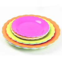 colorful plastic snack dishes plastic plates relish dessert plate dinnerware flat dishes eco friendly party festival accessories