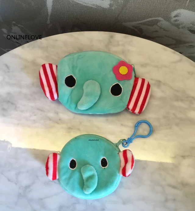 Kawaii Little 3 размера новая плюшевая Сумочка для монет с изображением слона мини