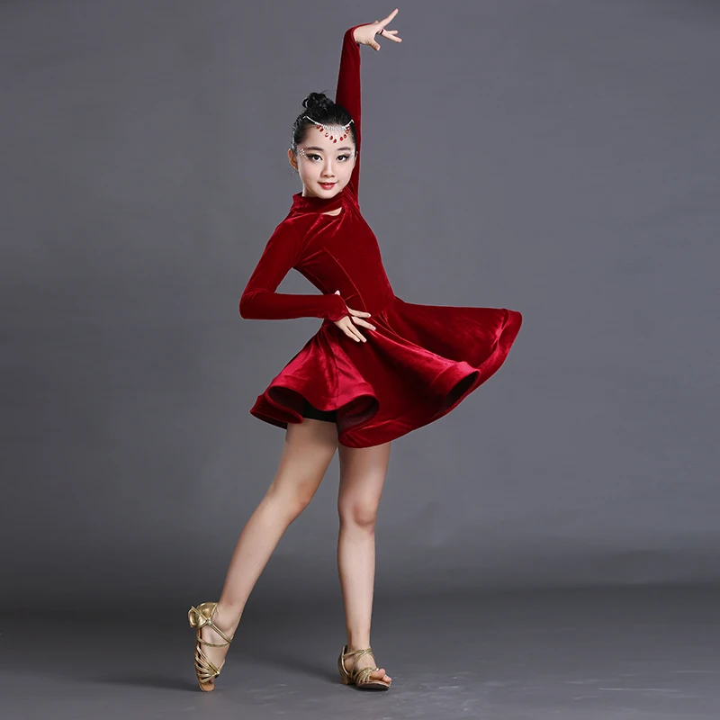 Новая распродажа одежда с длинными рукавами для девочек черного и красного цвета