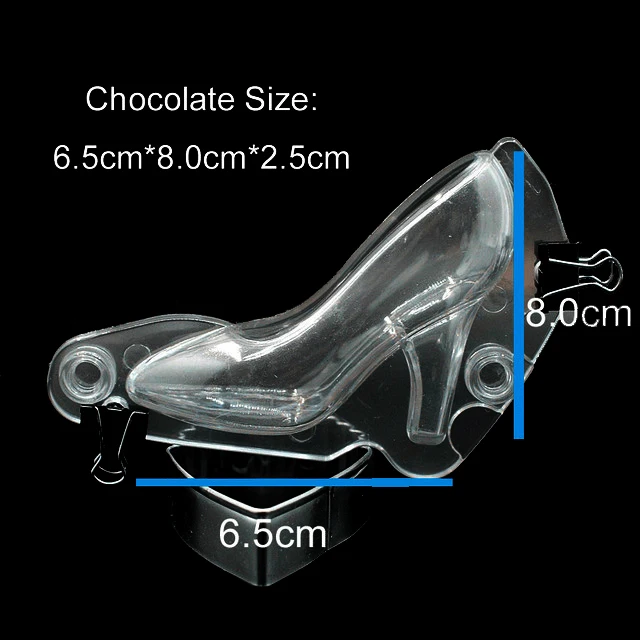 Small high heel Шоколадный батончик 3D форма из поликарбоната пластиковый поднос Торт Кондитерские инструменты для украшения выпечки молды Para шоколад для пекаря часть - Цвет: Small high heel