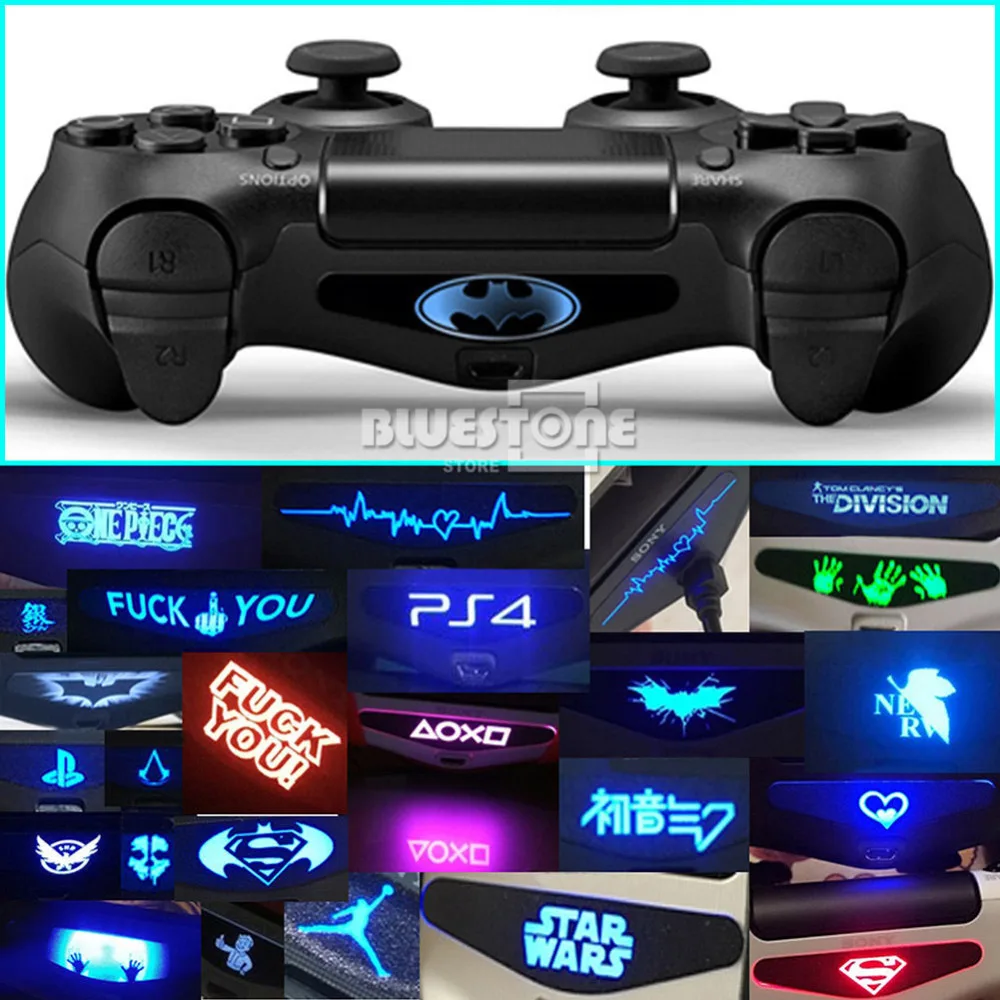 40 наклеек для контроллера PS4 Playstation 4 со светодиодной подсветкой | Игрушки и хобби