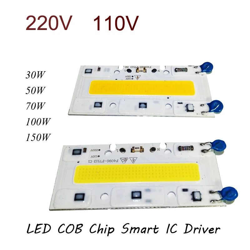 Светодиодный COB чип лампа бусина Smart IC драйвер 30 Вт 50 70 100 150 интегрированная панель