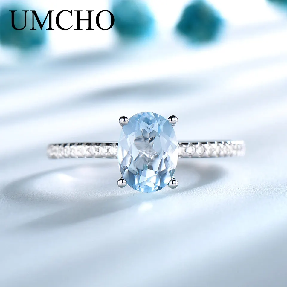 Женское Обручальное Кольцо UMCHO из натуральной 925 пробы с серебряными