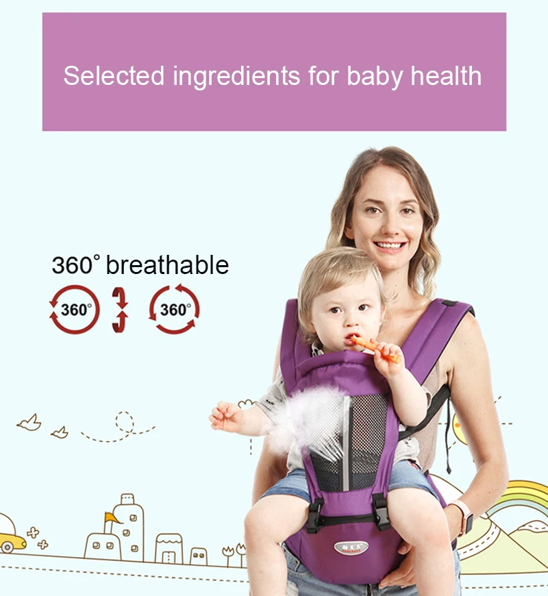 Chivry Baby Carrier кенгуру слинг для малыша обертывание портативный младенческий Хипсит уход за ребенком Хипсит(пояс для ношения ребенка) регулируемое сидение бедра 0-36 месяцев