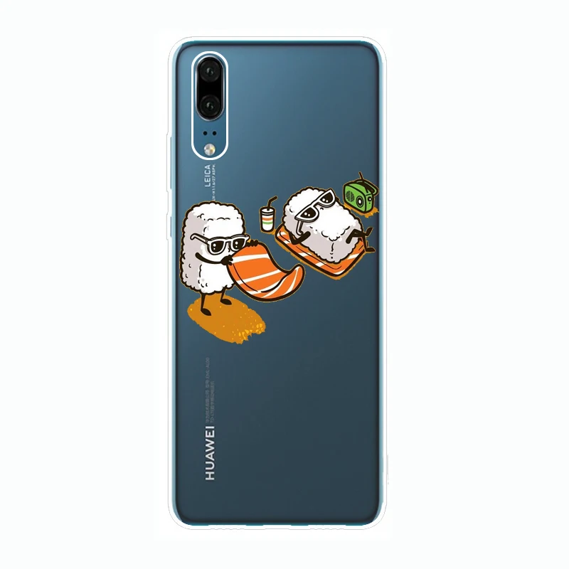 Чехол для Huawei P20 5 8 дюйма Мягкий Силиконовый ТПУ милый чехол с красочным принтом