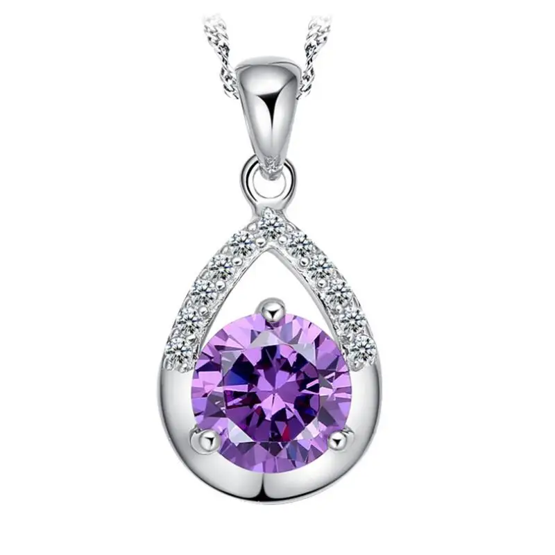 Женское Ожерелье с фиолетовым Цирконом|drop necklace|necklace dropnecklaces for women |