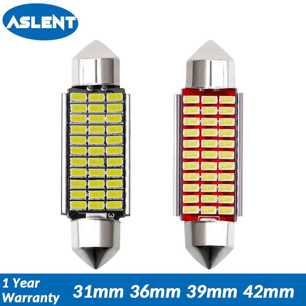 2 шт. 31 мм 36 39 42 C5W C10W супер яркий 4014SMD Автомобильный светодиодный фестон чтение