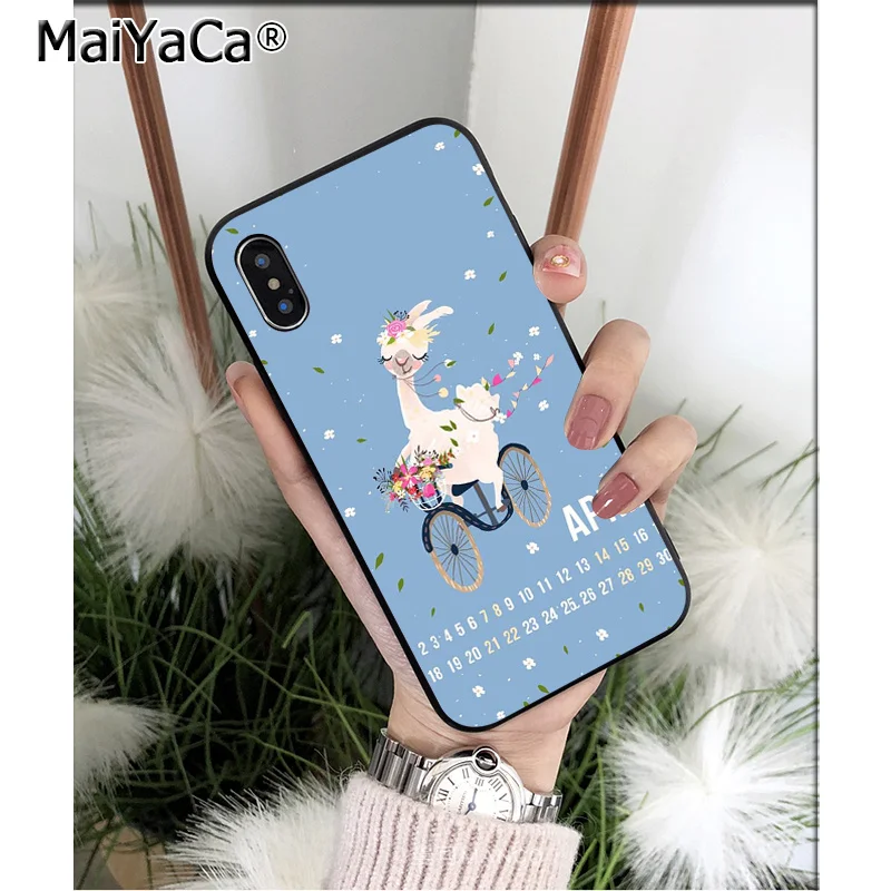 MaiYaCa Llama Alpacas животное ТПУ Мягкий силиконовый чехол для телефона чехол для iPhone 6S 6plus 7plus 8 8Plus X Xs MAX 5 5S XR