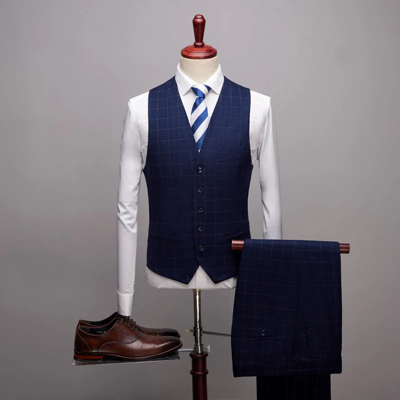 2018 мужские Модные Повседневные Классические костюмы мужской шерстяной деловой