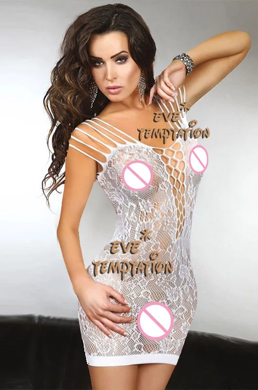 Сексуальное нижнее белье детская одежда комбинация minidress ПЕРФОРИРОВАННОЕ для