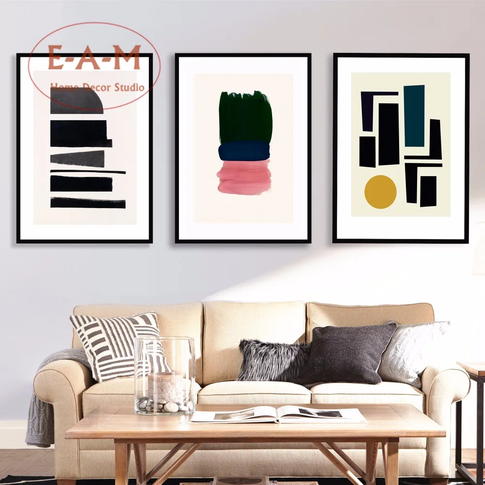 Геометрические узоры в скандинавском стиле холст Художественная печать Постер
