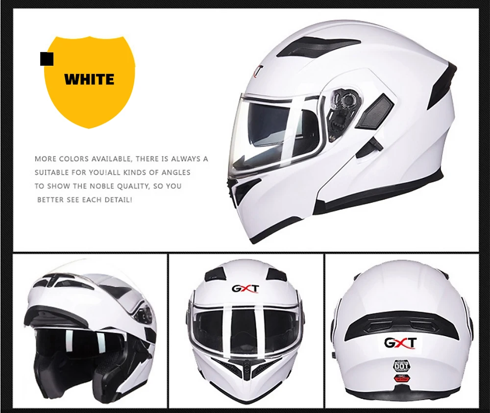 GXT флип мотоциклетный шлем мотокросса Краш шлем дышащий комфорт Moto Doublel объектив полный шлем для мотоцикла