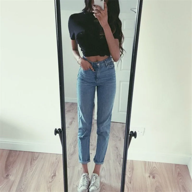 2019 Джинсы женские джинсовые штаны винтажные Женские джинсы для женщин в стиле