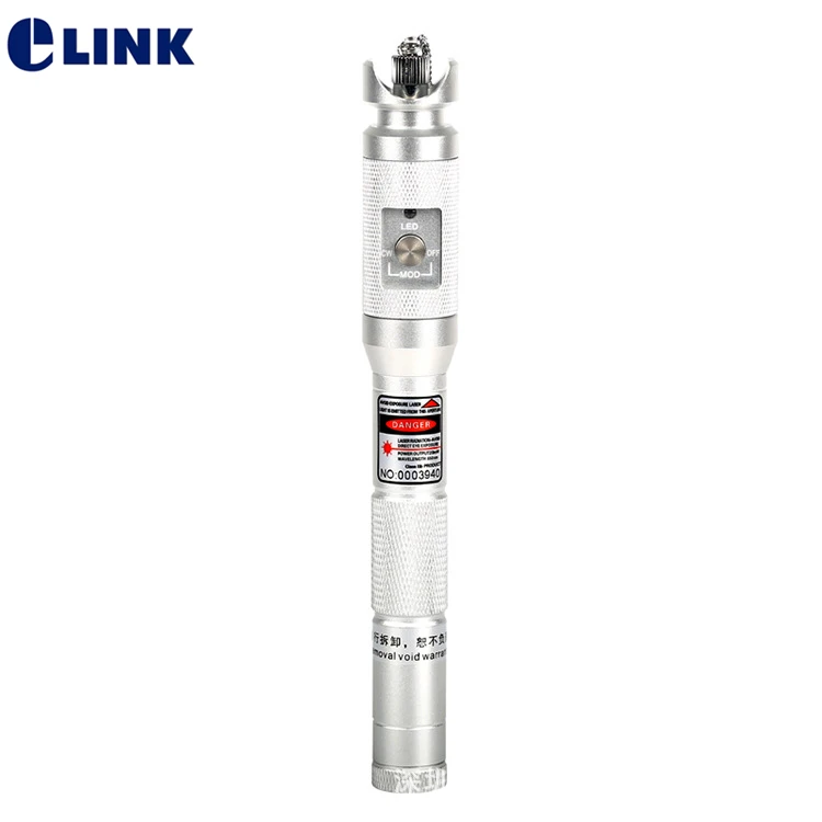 VFL visual fault locator pen type Tester red Laser Light Source Pen 10mw 20mw 30mw ELINK fiber optic detector checker