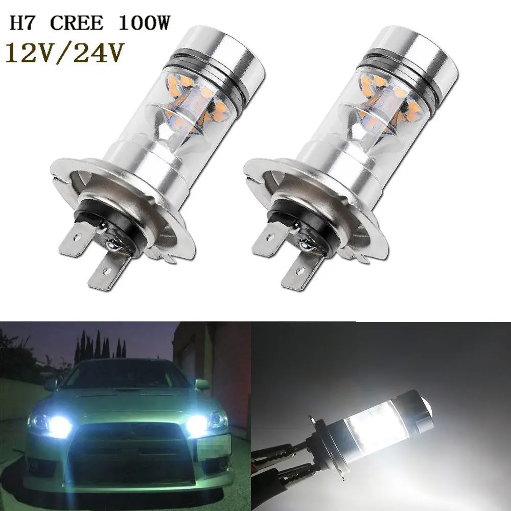 Светодиодные лампы H7 100 Вт 2 шт. 20 SMD 6000K|h7 100w|6000k led100w h7 |