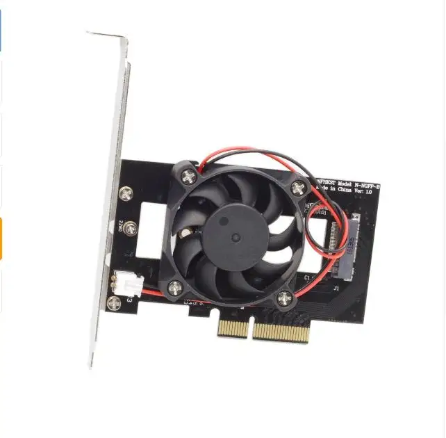 Адаптер хоста-адаптера PCI-E 3 0x4 карта M.2 NGFF M Key SSD для Nvme PCI Express с вентилятором