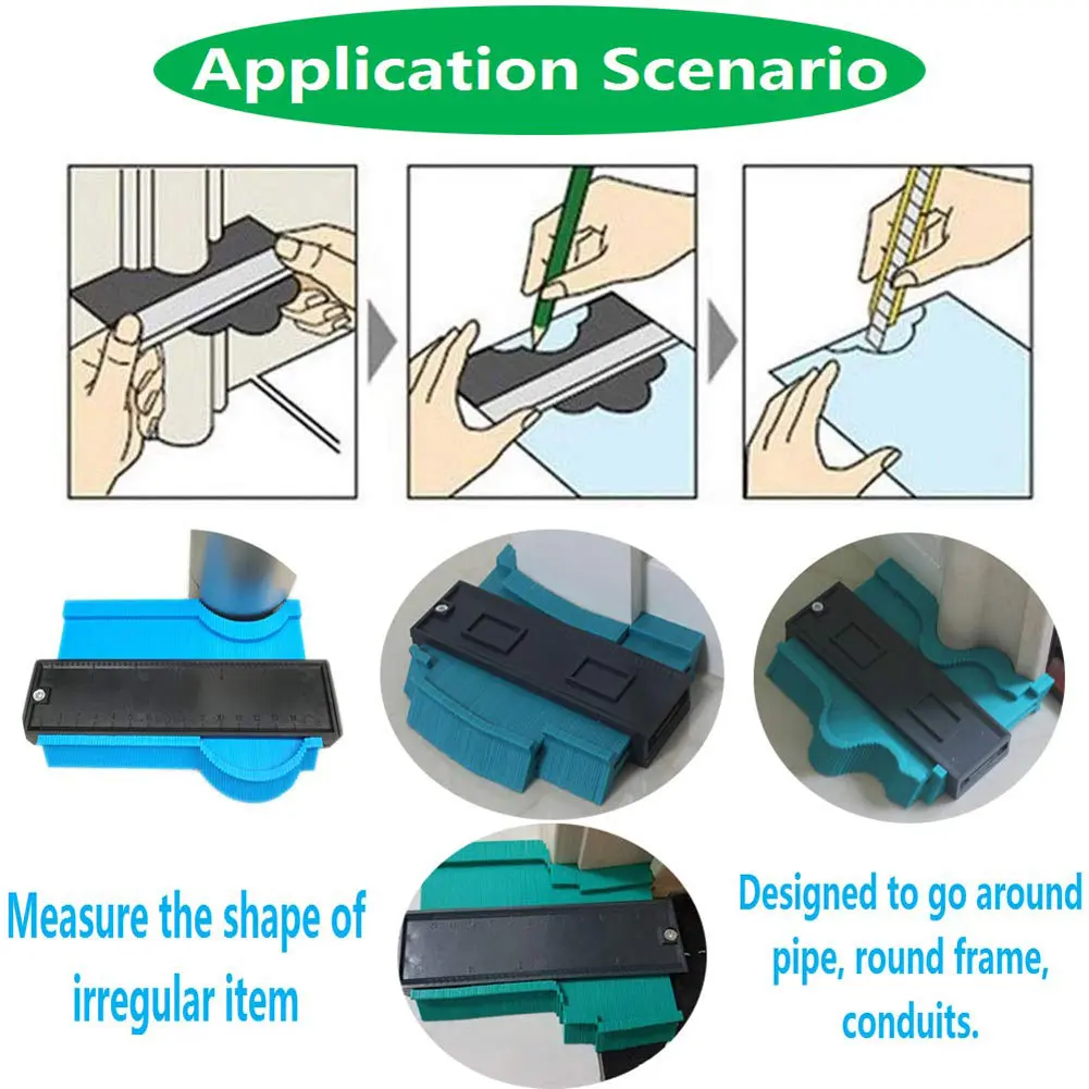

6 Inch Plastic Contour Gauge Duplicator Tool for Winding Pipes Woodworking DJA99