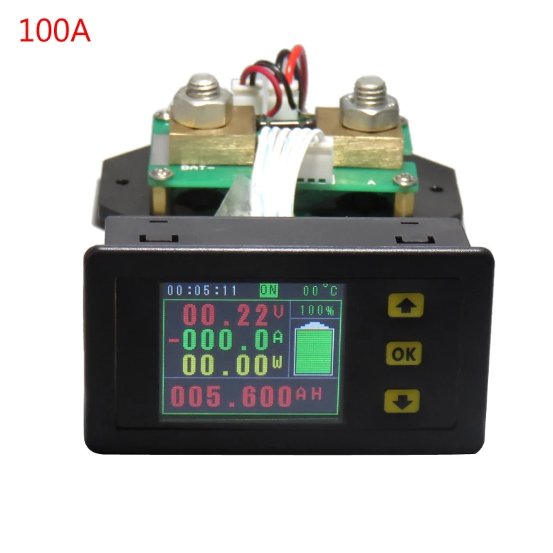 100A DC120V 100A 200A 300A 500A ЖК-комбо измеритель напряжения тока монитор мониторинга - Цвет: 100A