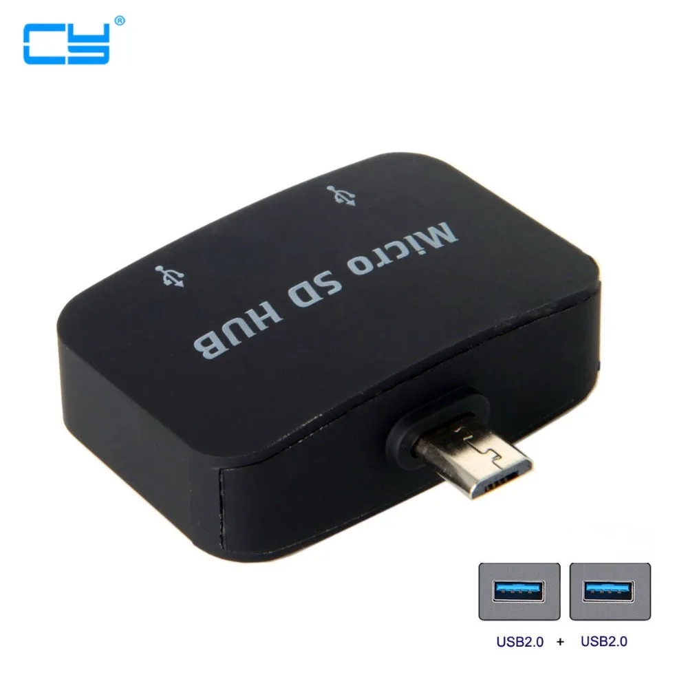 5Pin микро USB OTG к двойным портам 2 0 концентратор адаптер для сотового телефона и