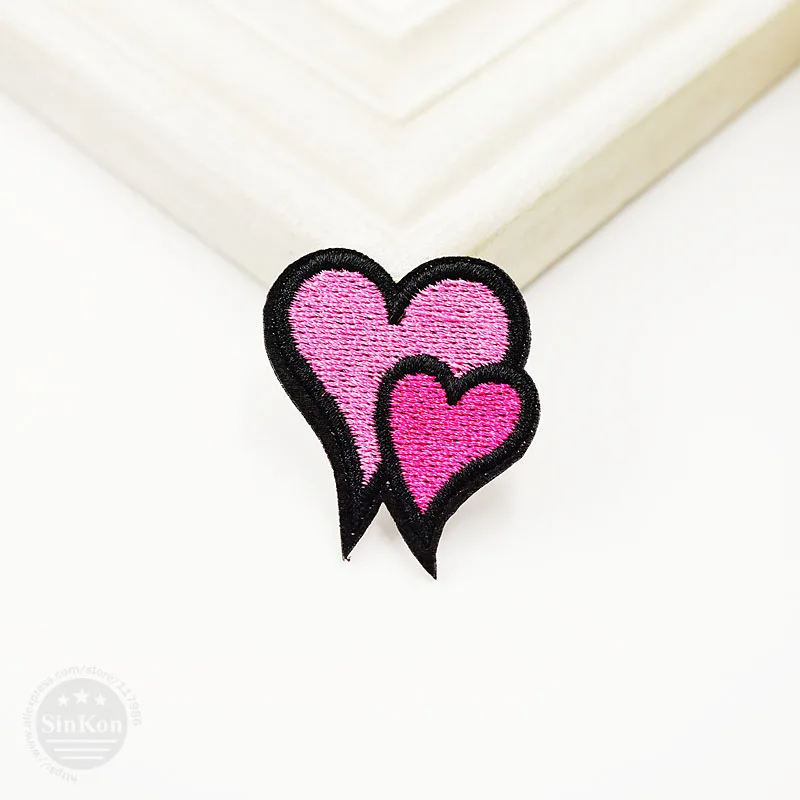 Heart (Size:3.4x3.8cm) Cartoon Badges DIY Embroidery Patch Applique Clothes Clothing Sewing Supplies Decorative Badge Patches | Дом и сад