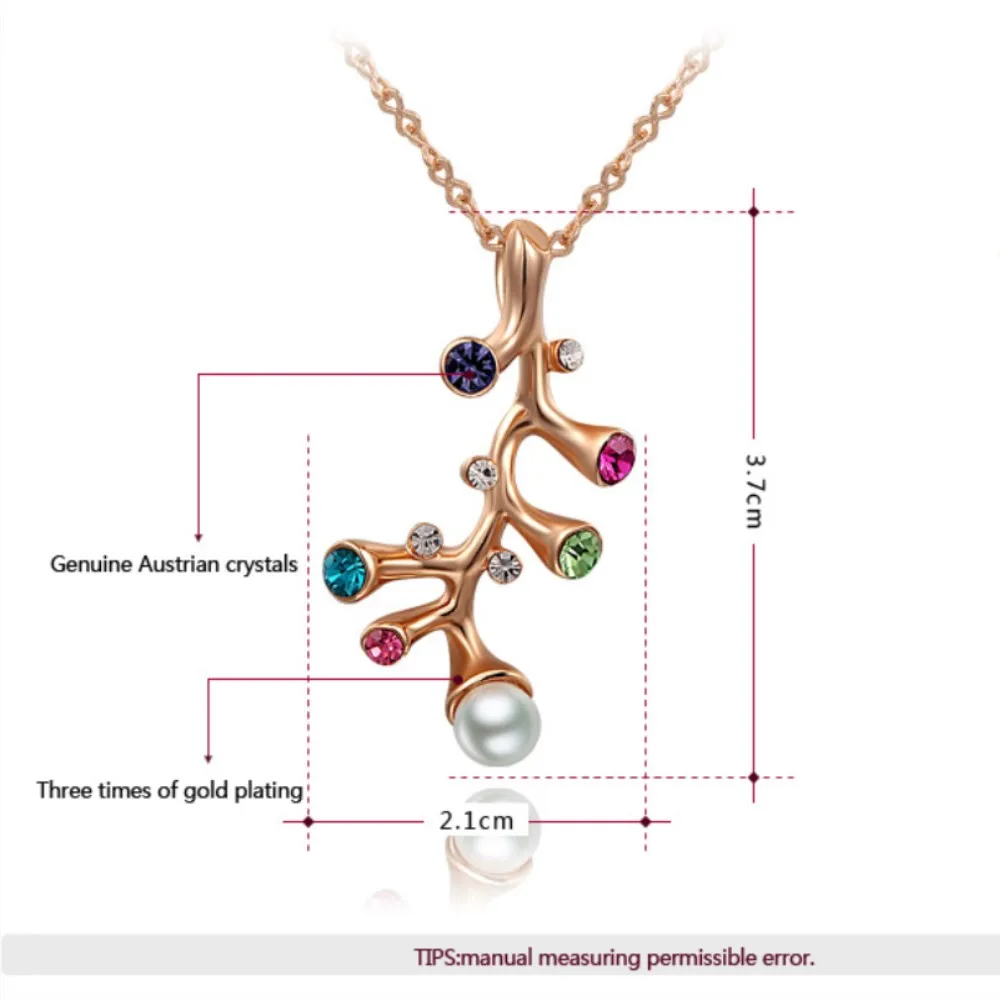 Роскошное ожерелье для женщин модное розовое золото Колье из сплава