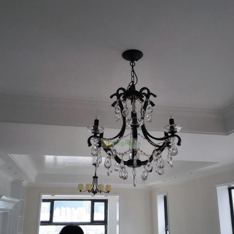 Хрустальная Лига американская кантри ретро железная хрустальная лампа