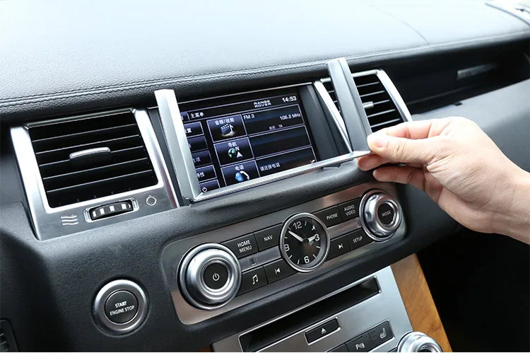ABS хромированный Автомобильный gps навигационный экран Рамка Накладка для Land Rover Range Rover Sport RR Sport 10-13 автомобиль-Стайлинг