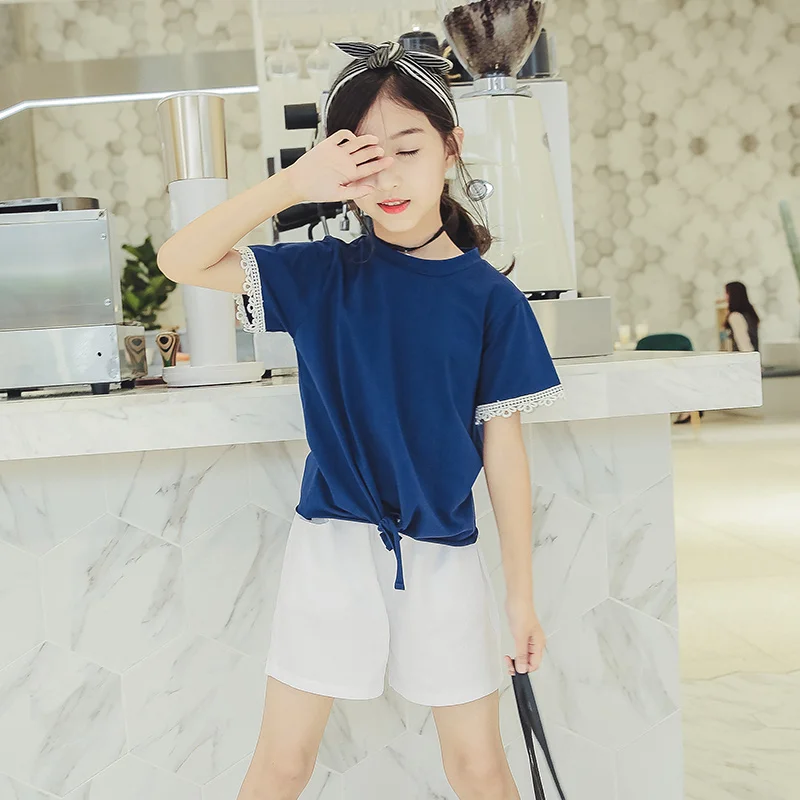 Baby Girls Outfit Birthday Boutique Clothing Set 2019 Toddler Girl Clothes Summer T Shirts + Shorts 2pc Tracksuit 7 10 12 |