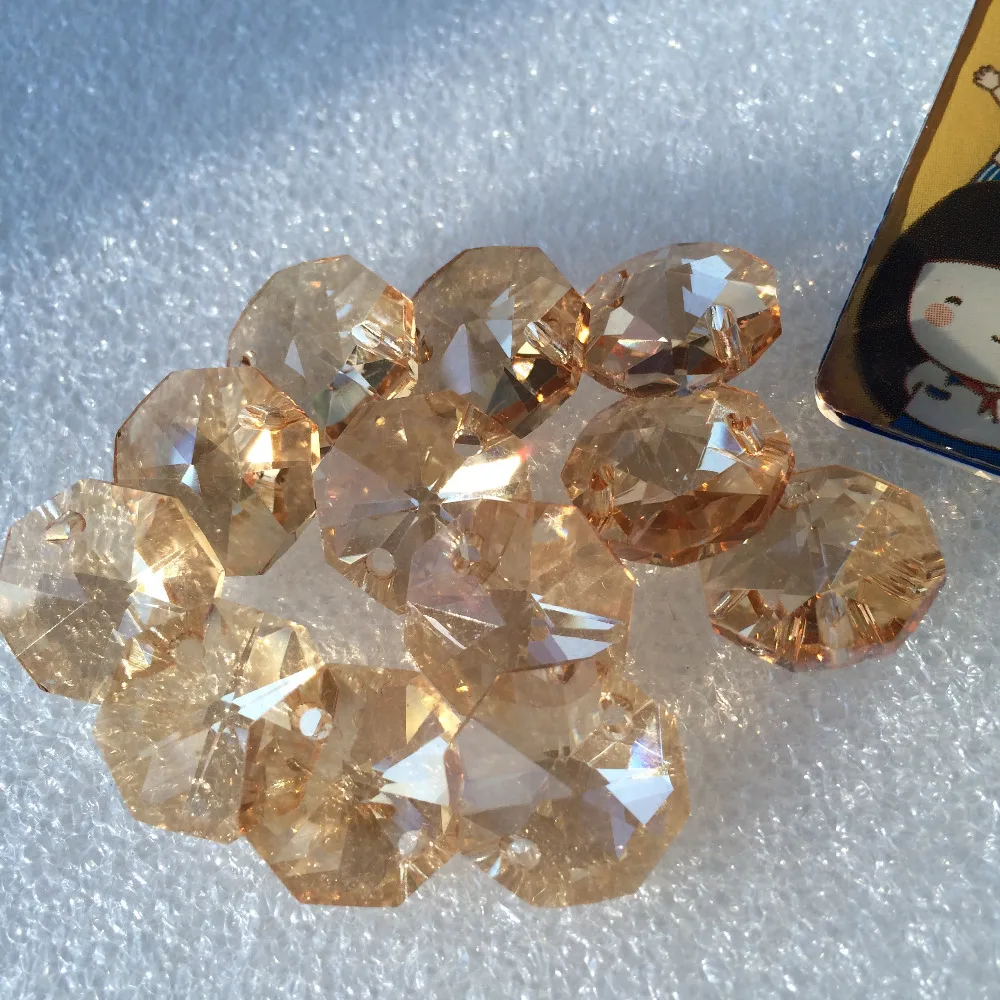 Хрустальные Восьмиугольные бусины в 2 отверстиях 500 шт./лот/Лот 14 мм для