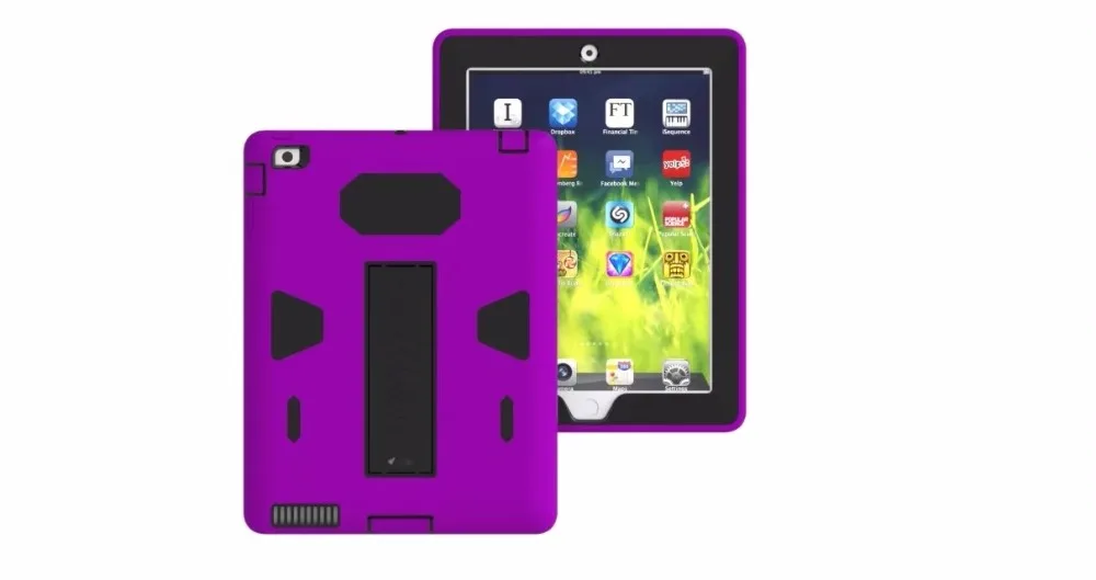 Для Ipad 2 3 4 в 1 чехол PC + Силиконовый противоударный Выдерживает падения с
