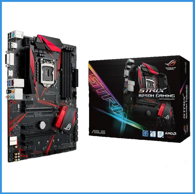 Материнские платы Asus ROG STRIX B250H GAMING 1151 pin chicken 6 mining новые оригинальные