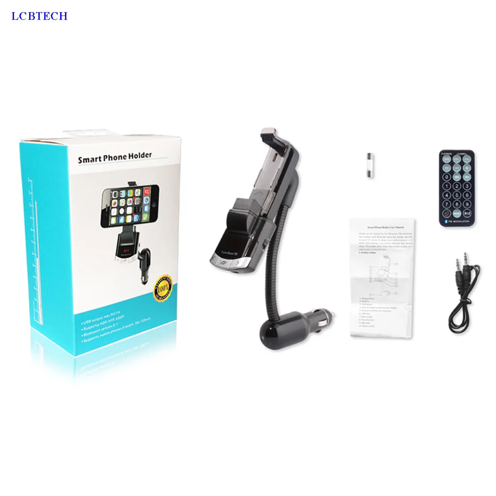Беспроводной Bluetooth FM передатчик mp3 плеер радиоадаптер Hands Free разговор с