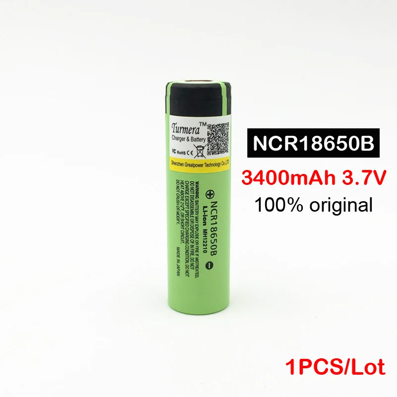 Ncr18650b 3400 мАч 3 7 в 18650 батарея для panasonic ncr18650b мА/ч нанесите на фонарик Мощность банка