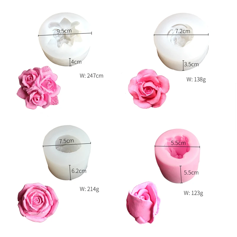 Цветок для шоколада в форме роз силиконовая форма помадка ледяной куб пуддинга