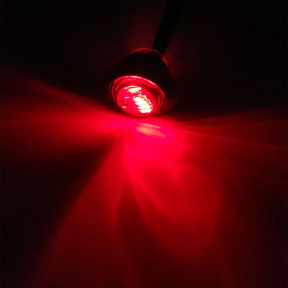 10 шт. водонепроницаемые круглые габаритные огни для грузовиков 12 В 3 светодиода 3/4