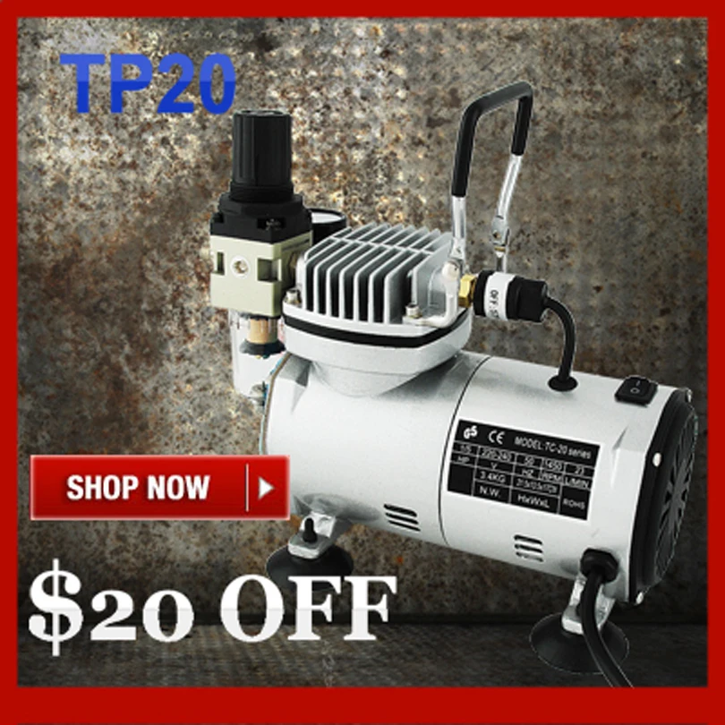 Мини воздушный компрессор TC20C портативная аэрография для рисования Тато фильтр