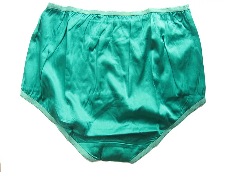 Женские шелковые трусики однотонные мягкие дышащие атласные из чистого шелка