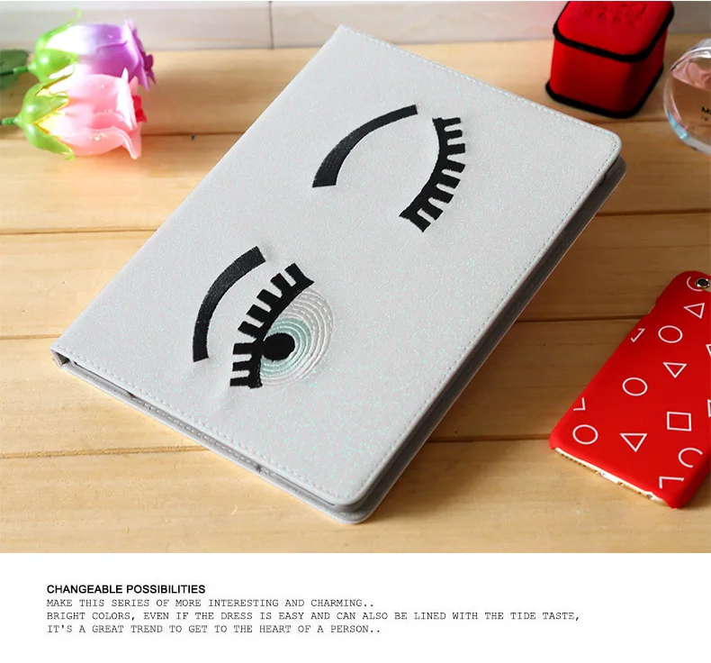 Hot!!! fashion bling big eyes Smart Cover For apple tablet mini case Leather Case Mini 1 2 3 4 original wake up | Мобильные телефоны