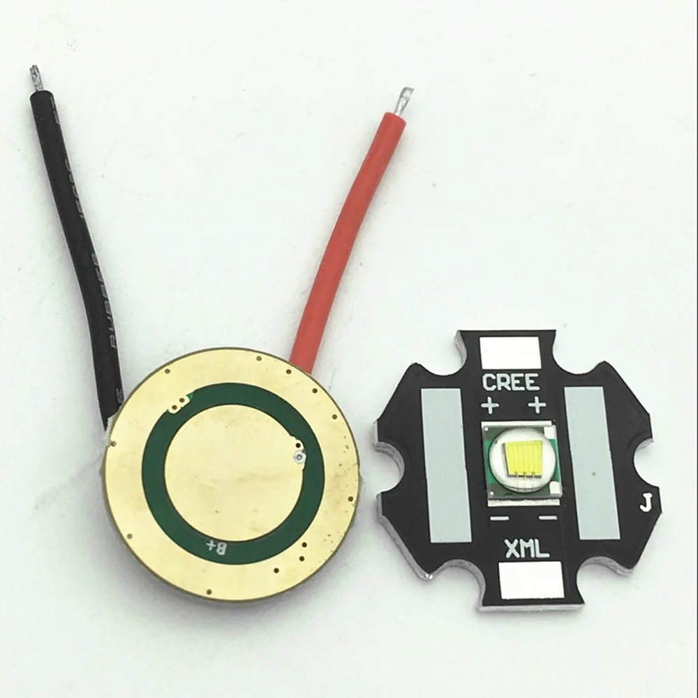2 шт. Cree XM-L T6 10 Вт Холодный белый 6500k светодиодный светильник+ T6 L2 DC 3,7 в 2.5A XML светодиодный диммер драйвер для DIY