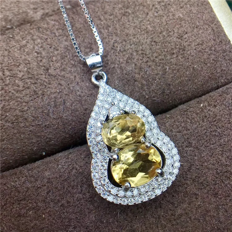 Женский кулон с топазом KJJEAXCMY boutique jewels инкрустация из чистого серебра 925 пробы