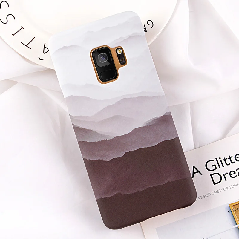 AC1037 USLION ультра тонкий чехол для телефона для samsung Galaxy S9 S8 Plus Note 9 Note 8 S7 Edge горный пик лес Жесткий PC задний чехол s - Цвет: AC1037