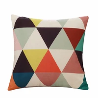 45x45cm cotton linen geometry cushion covers square pillow cover for sofa bed nordic decorative pillow case almofadas