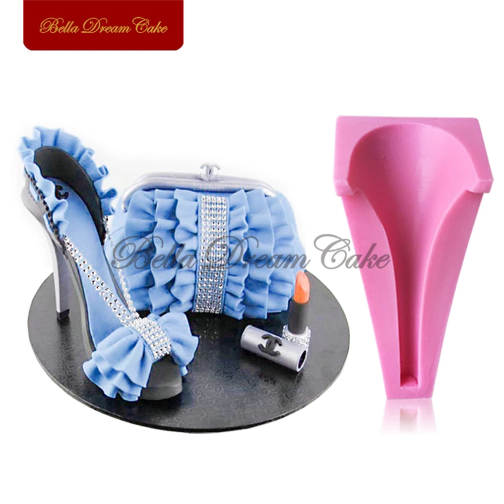 

Slim High Heel Silicone Mold Lady Shoe Chocolate Mould for Decorating Fashion Party Cake Sugarcraft Tools Candle Molds SM-230