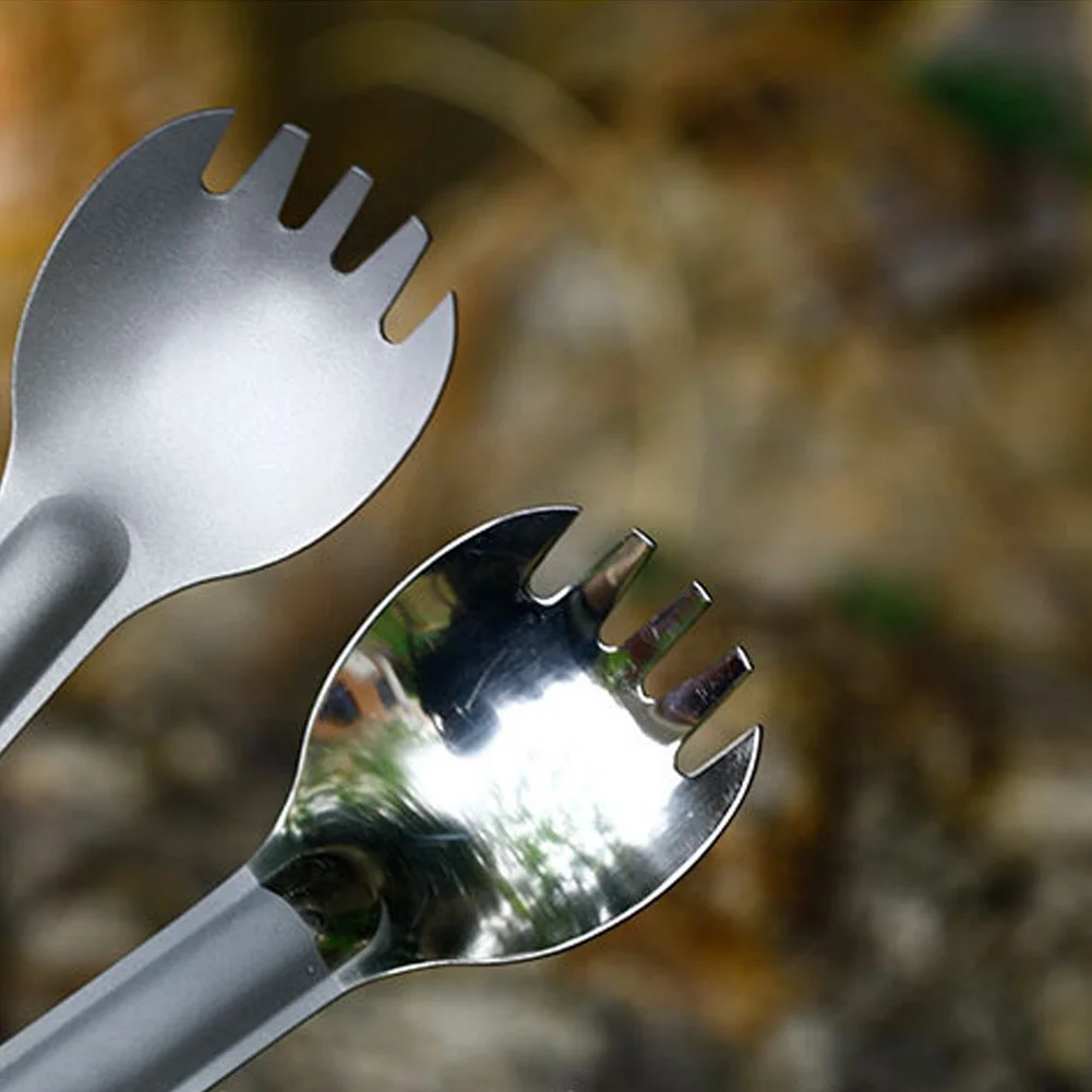 Многофункциональный Титан ложка для пикника на открытом воздухе ложки с длинной