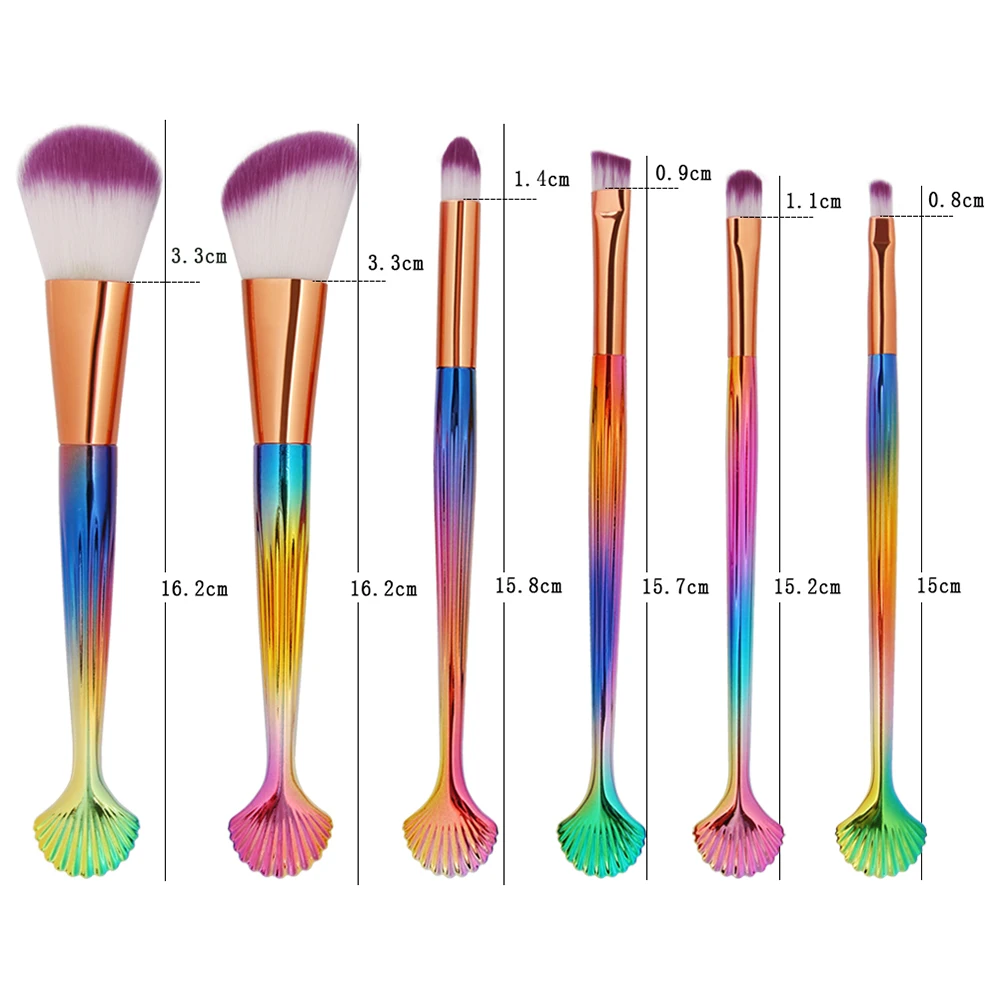 POZILAN 6 шт. Румяна Тени Кисти для макияжа бровей корректор Blening Косметика Make Up Brush