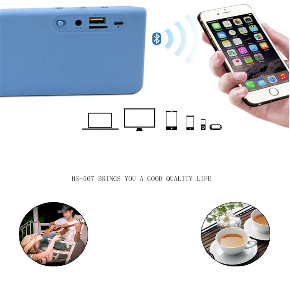 HYASIA беспроводная звуковая панель bluetooth динамик USB стильная ткань Поддержка FM TF AUX