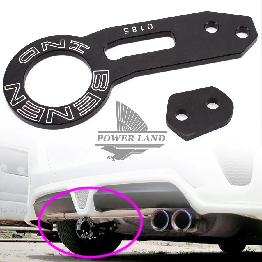 

Car-Styling Black Aluminum Car Rear Tow Hook Eye Tow Auto Racing Trailer Ring Car Screwon Towing Bars Universal Fit For Most Car