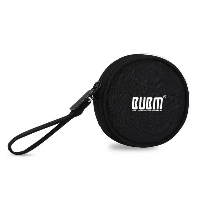 Round black BUBM сумка маленькая электроника и аксессуары наушники/кабель изменение Кошелек Дорожная сумка дорожная сумка чехол для переноски - Цвет: Round black
